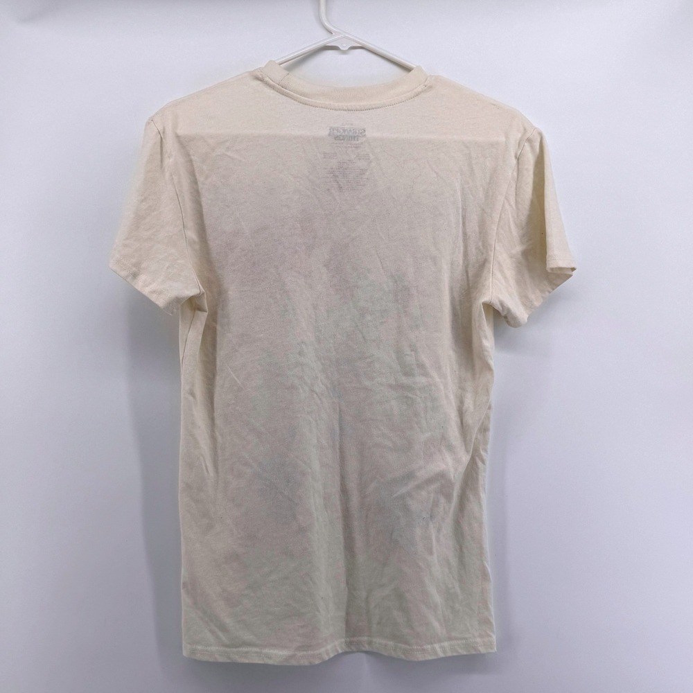 Stranger Things Hellfire Club T-Shirt Cream Tattoo Graphic S1L008BUAFW Small - Picture 5 of 5